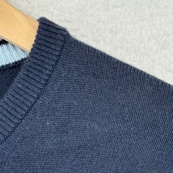 GREYSON Sweater Mens M Cheyenne V-Neck Merino Wool Blend Golf Pullover Blue - Picture 8 of 14